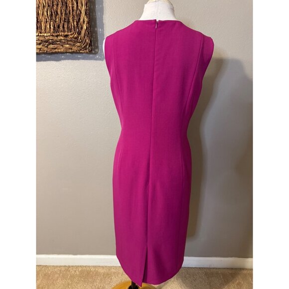 Kasper Dress & Jacket Blazer Suit Berry Pink 12 Silver Studded Neckline Stretch - Picture 15 of 15